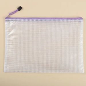 Mesh Zipper Pouch Document Bag Waterproof Zip File